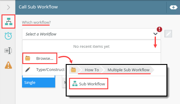 Select Sub Workflow