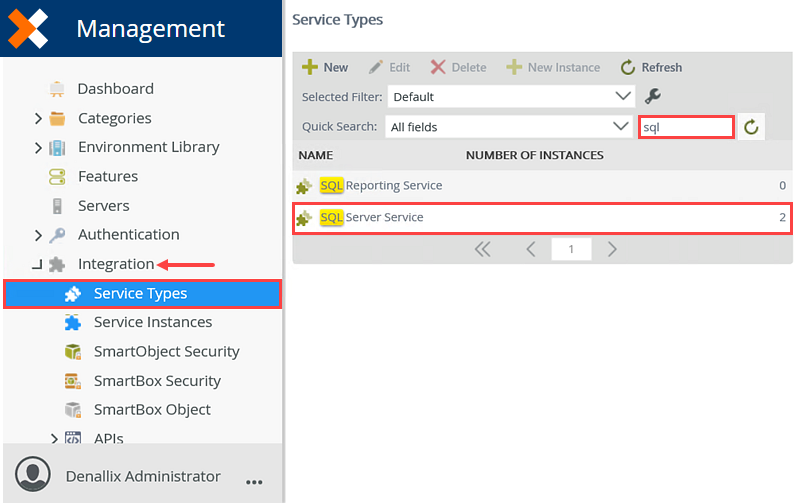 Integration Menu