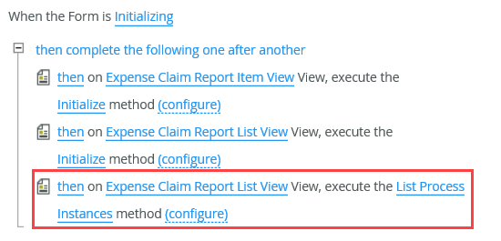 Execute View Method Action