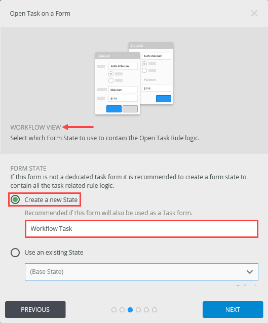 Open Task on a Form - Workflow View