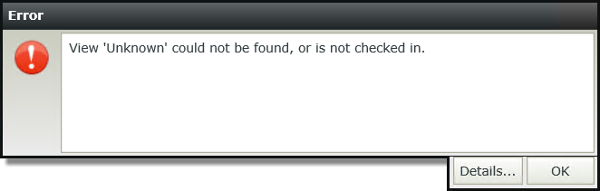 View Unknown Error