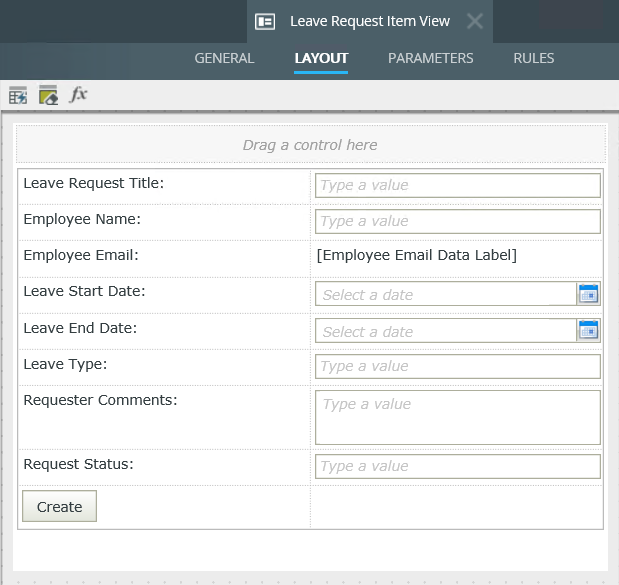3. Build the Leave Request Item View