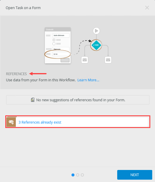 Open Task on a Form: References