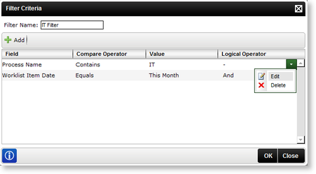 FilterCriteriaItem dialog box