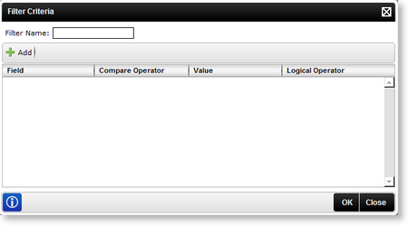 FilterCriteria window