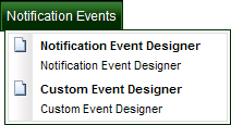 Notification Event Menu Item 