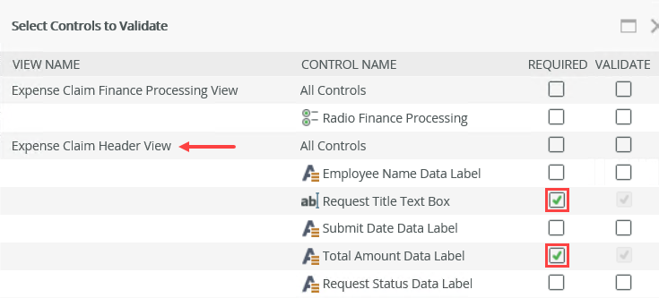 Required Fields