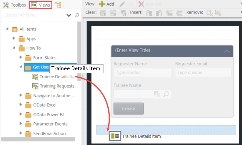 Add Trainee Details Item View