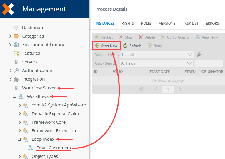 Start New Workflow Instance