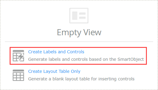 Create Labels and Controls