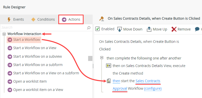 Start Workflow Action