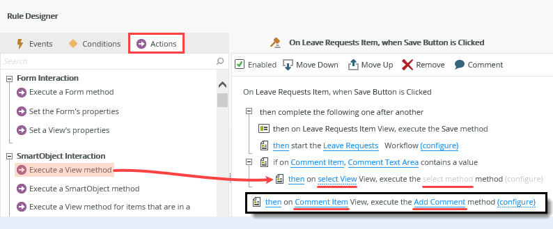 Execute View Method