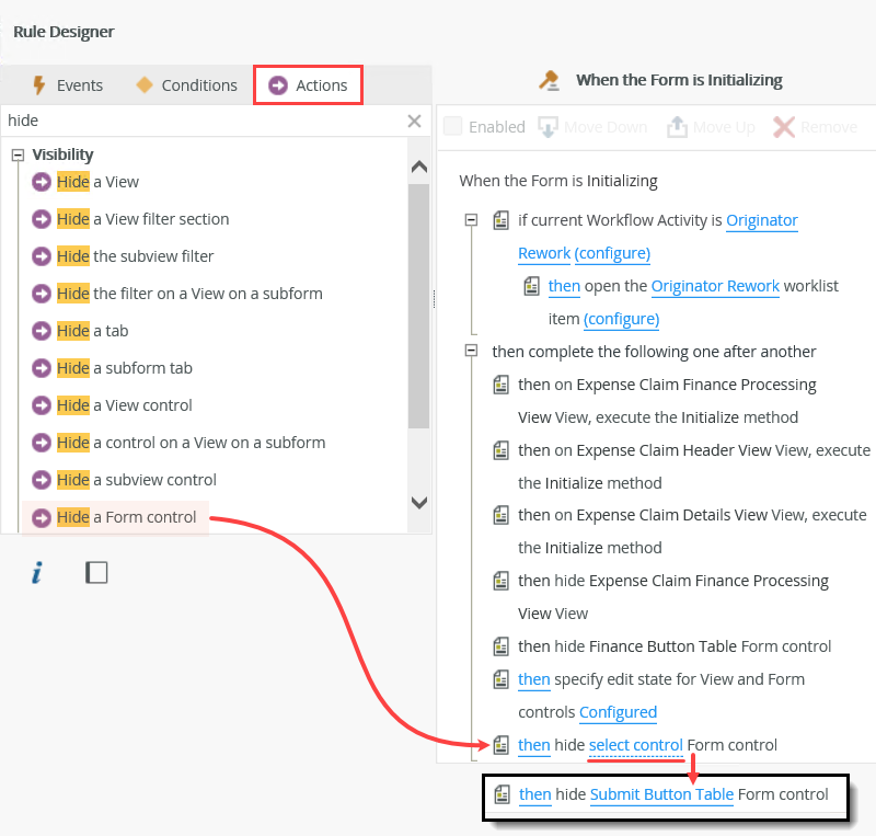 Hide Form Control