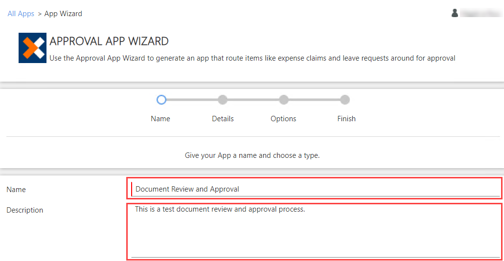 App Wizard General Settings