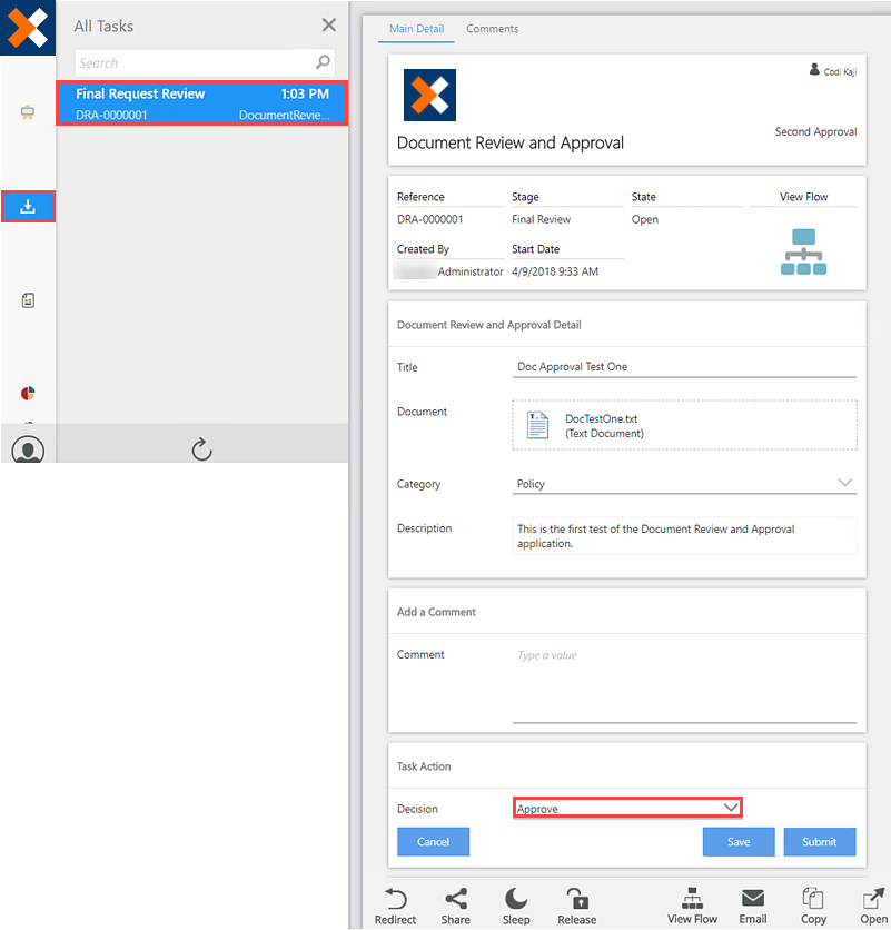 Second Approval Task