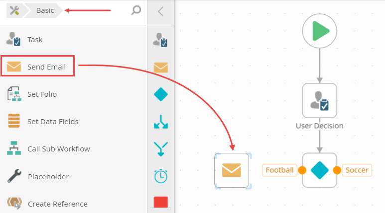 Adding a Send Email Step to the Canvas