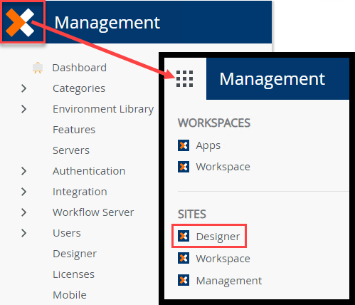 Accessing Sites from K2 Management