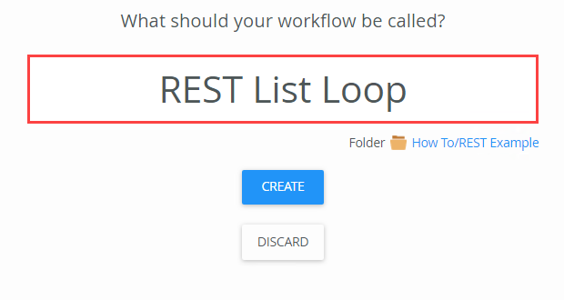 Create Workflow