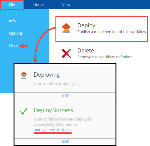 Deploying a Workflow