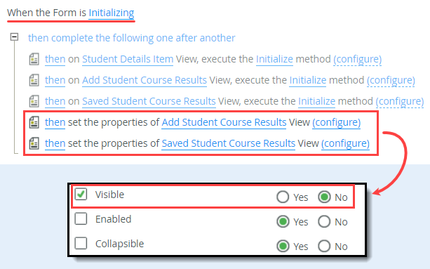 Set View Properties