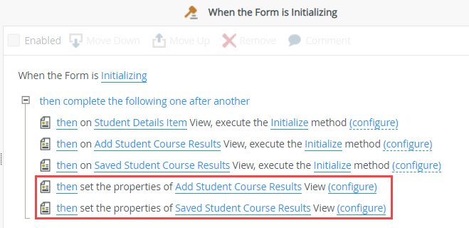 Form Initializing Rule