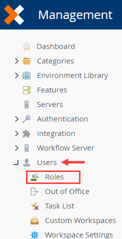 Users Node in Management Menu