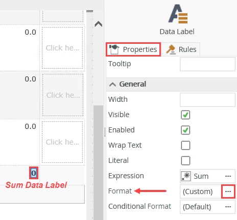 Sum Data Label Edit Styles