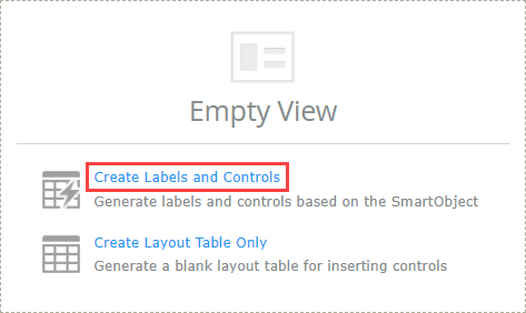 Create Labels and Controls