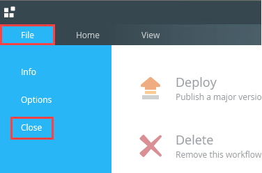 Close Workflow Designer