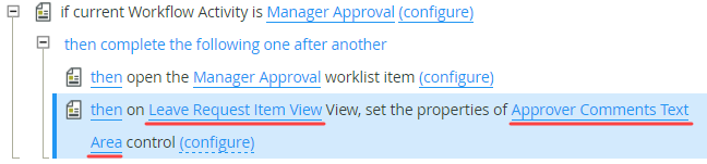 9. Edit a Rule to Enable the Approver Comments for the Workflow Task State