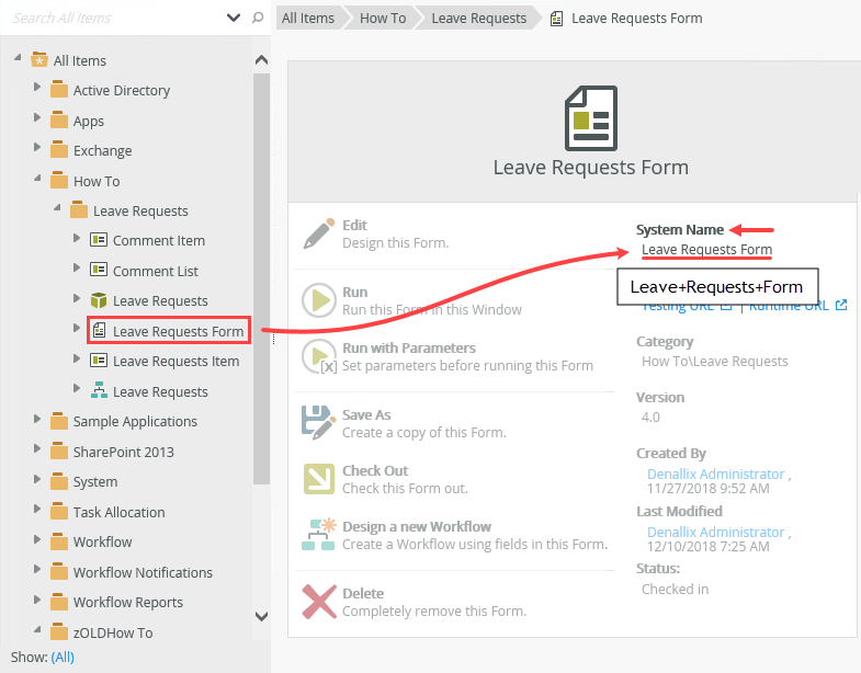 How To Access a Form or View by URL