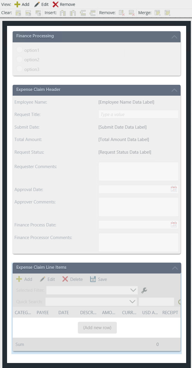 Expense Claim Form