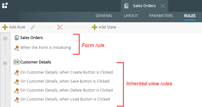 Form and View Rules