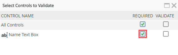 Validate Control