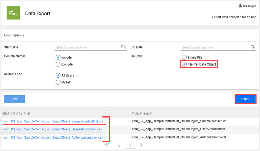 File Per Data Object Reports