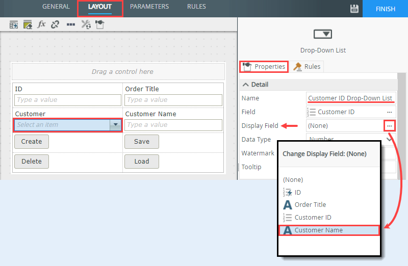 Select Display Field Value