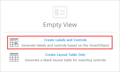 Create Labels and Controls