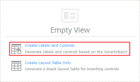 Create Labels and Controls