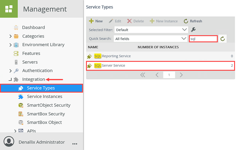 Integration Menu