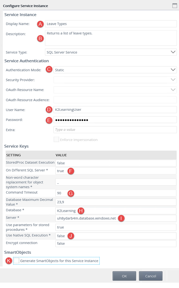 2. Create a SQL Server Service Instance