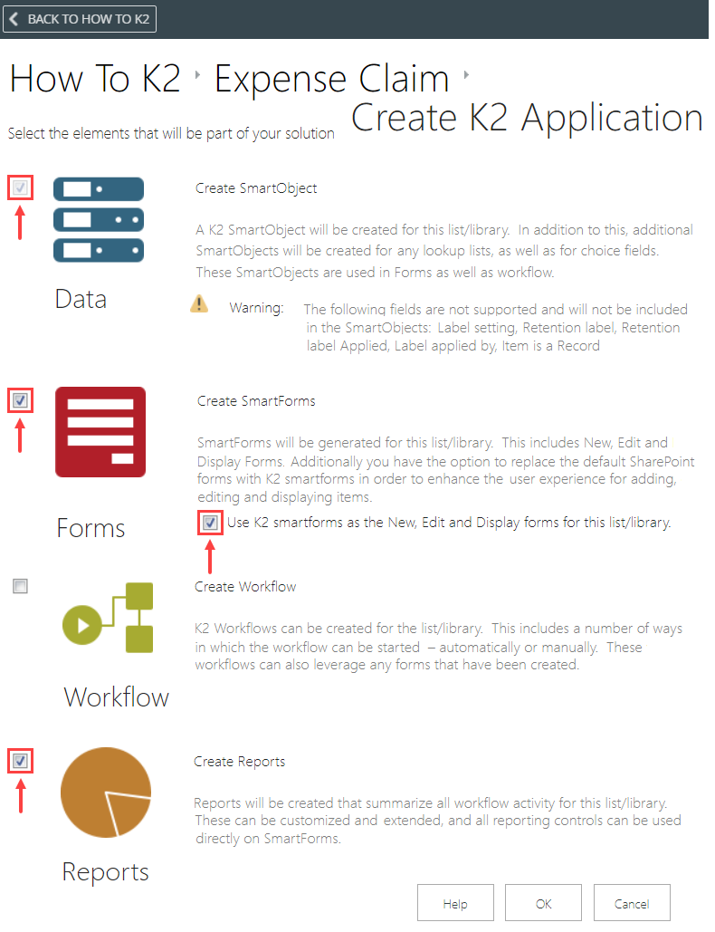 Create K2 Application