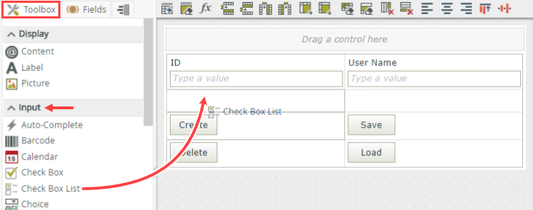 Add Check Box List Control