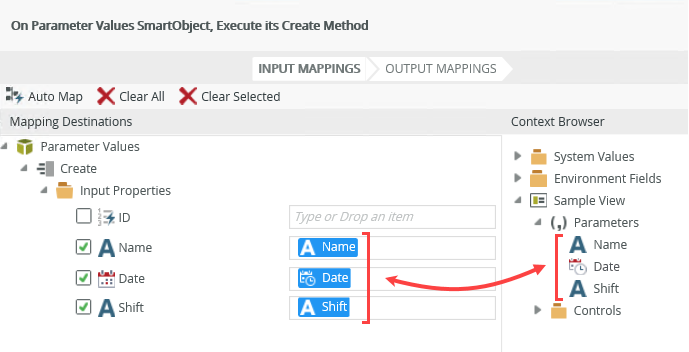 Transferring Parameter Data