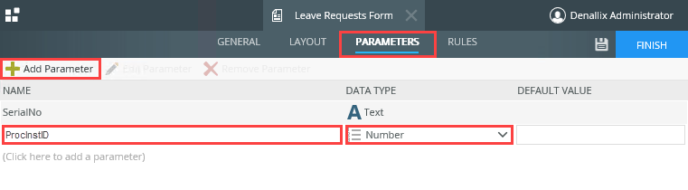 Add Parameter