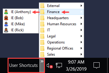 User Shortcuts