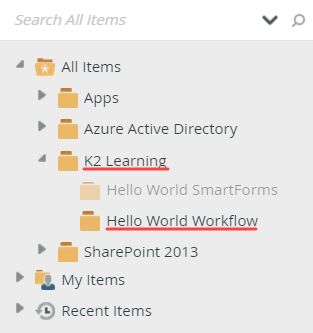 Hello World Workflow Categories