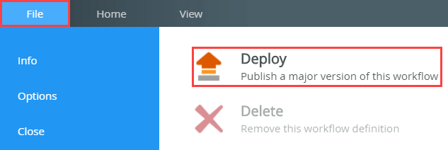 Deploying a Workflow