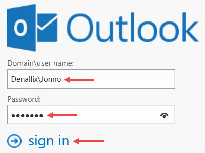 Sign In To OWA