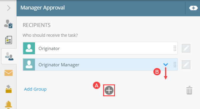 Adding Originator Manager as Task Recipient