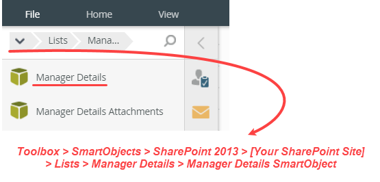 Navigate to SharePoint List